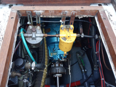 Motor vom Cockpit aus